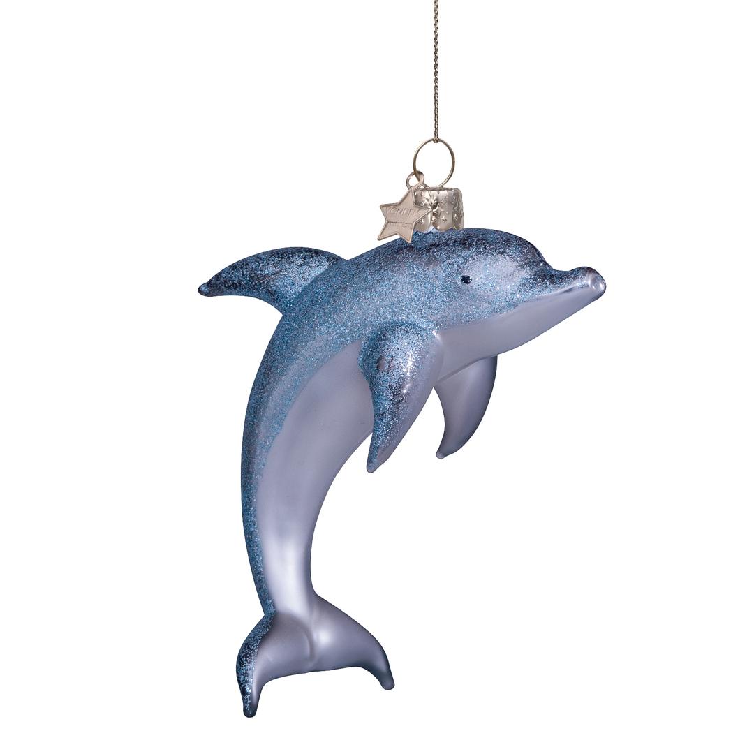 VONDELS 오너먼트 Blue Dolphin with Glitter 본델스