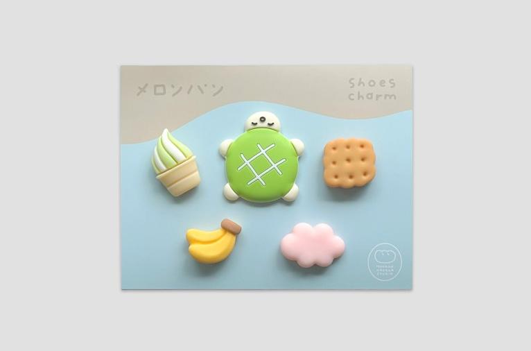 [후카후카스튜디오] 메론빵 거북이 슈즈참 세트 (재입고)