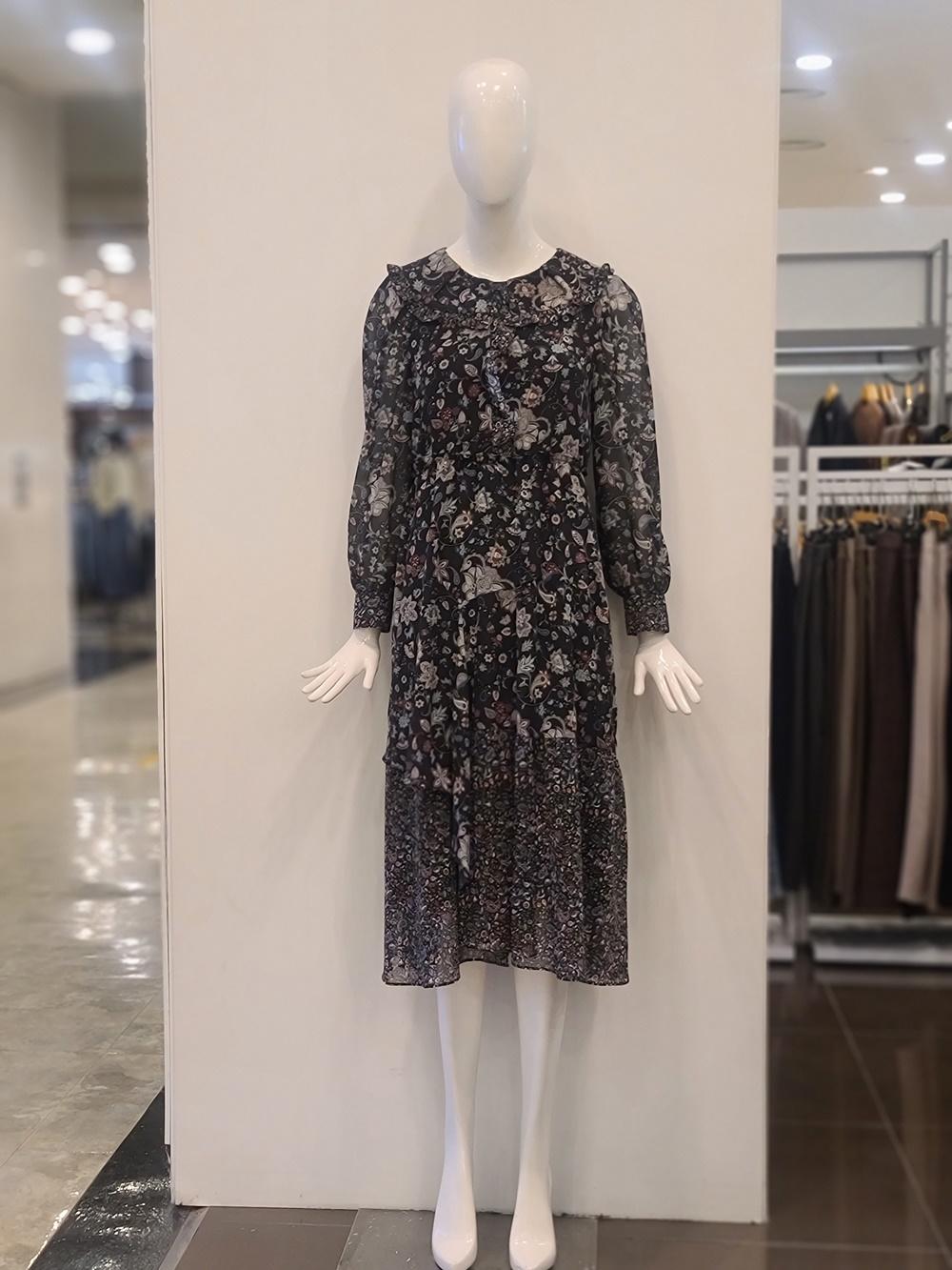 베스띠벨리 세일러카라 플라워 프린팅 시폰원피스 BF-O25040