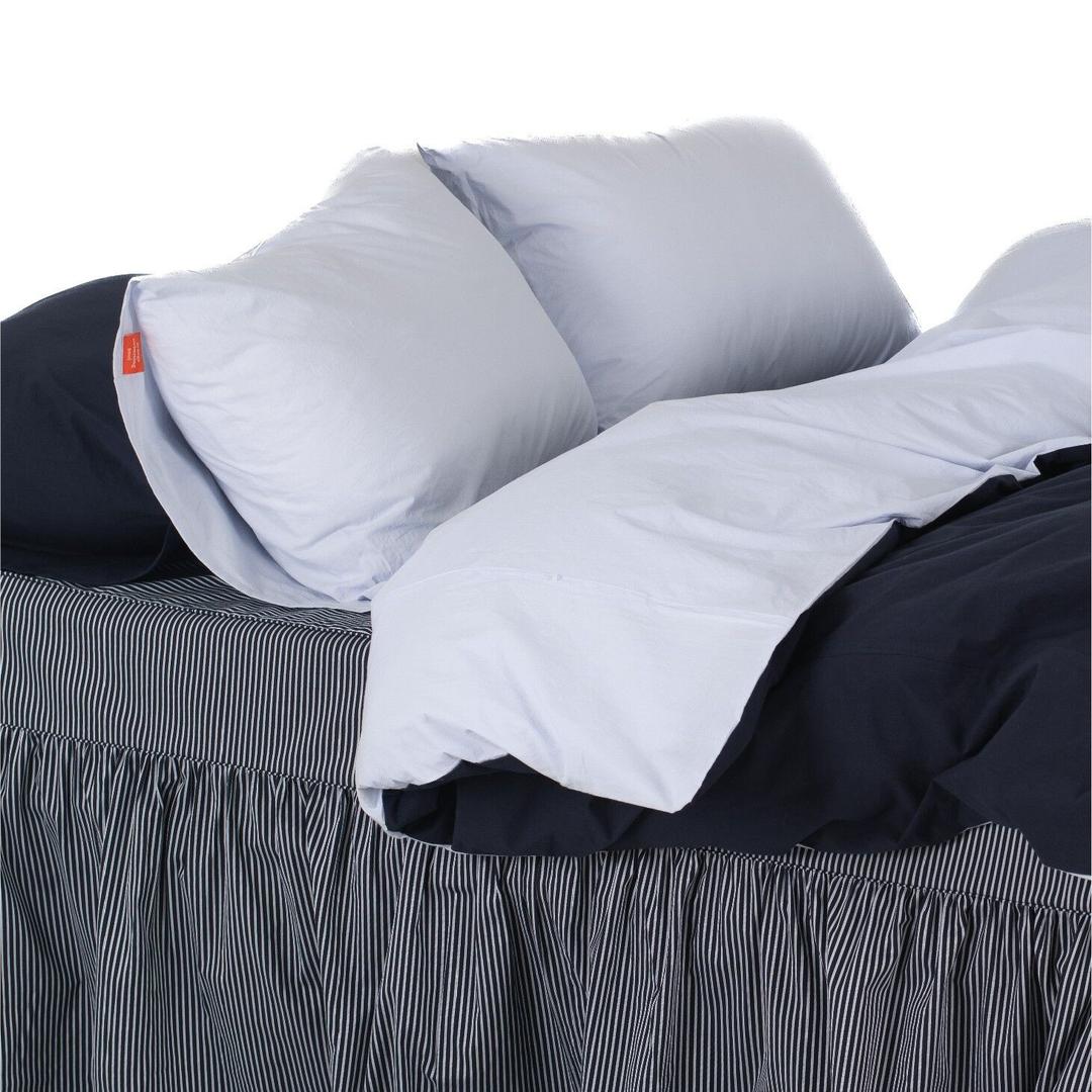 navy & pale blue pillow cover 60수 바이오워싱 베개커버