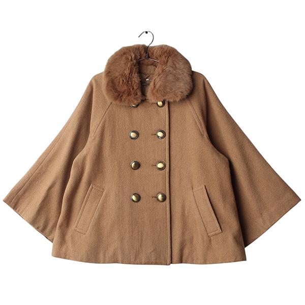 HEATHER60%울 빈티지레빗퍼카라더블버튼자켓 / Women FREE