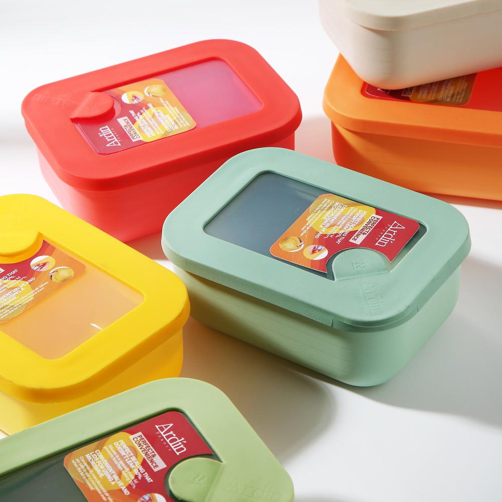 아르딘 시에로 밥팩 냉동실보관 밀폐 소분용기 찬통 도시락통 / 직사각450ml