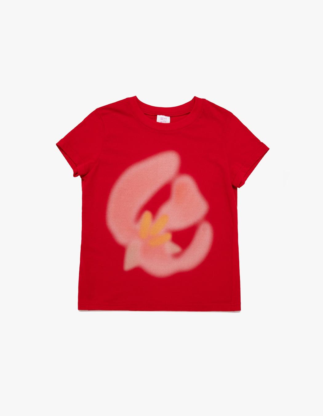 Blossom Blur SS Tee - Red