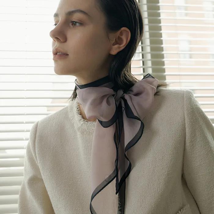 뉴 엘 쉬폰 스카프 (3 color)