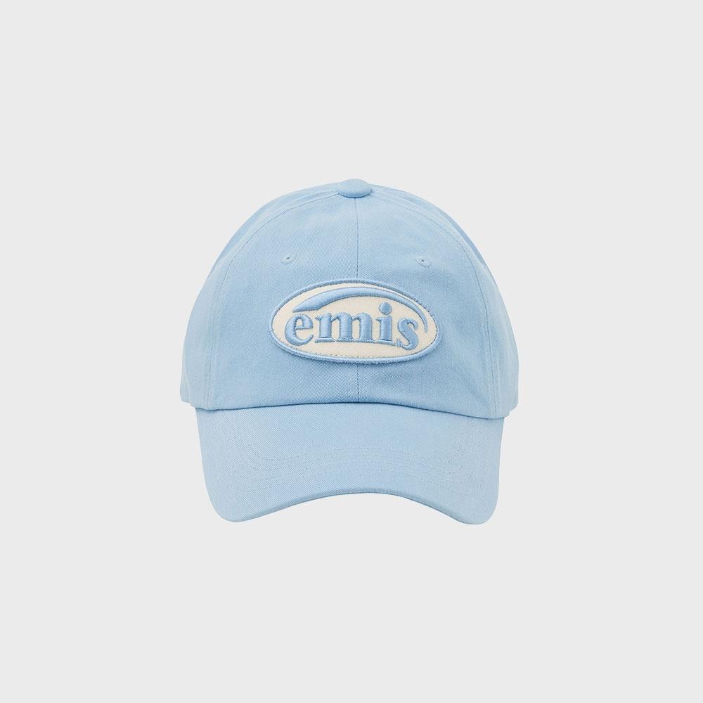 TONE ON TONE WAPPEN BALL CAP-SKY BLUE