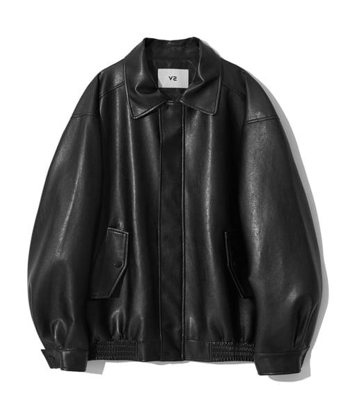 브이투(VTWO)  465-3 VEGAN LEATHER OVERFIT JACKET_BLACK - 사이즈 & 후기 | 무신사