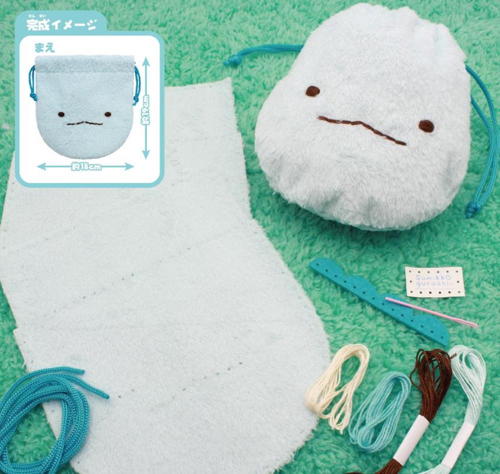 스밋코구라시 도마뱀 캐릭터 인형 파우치 만들기 DIY 바느질 키트 화장품 세면 여행용