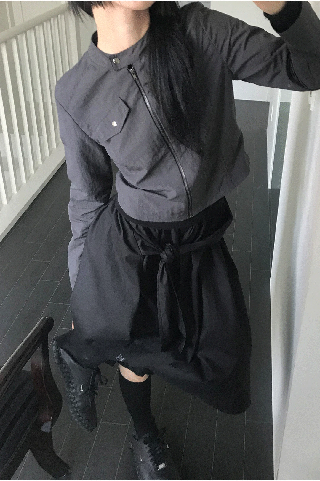 UTILITY SNAP NYLON JACKET