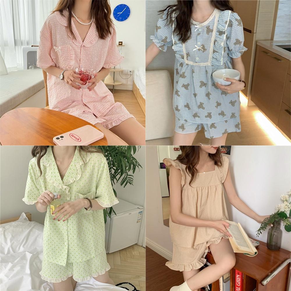 [여름잠옷] 면 잠옷, 지지미 잠옷, 가벼운 잠옷, 홈웨어