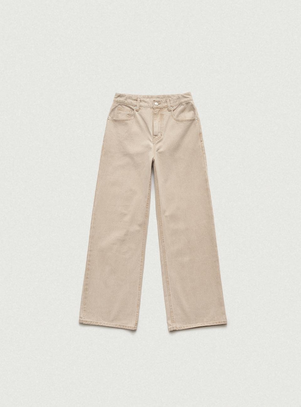 Forge Wide Denim Pants_Beige