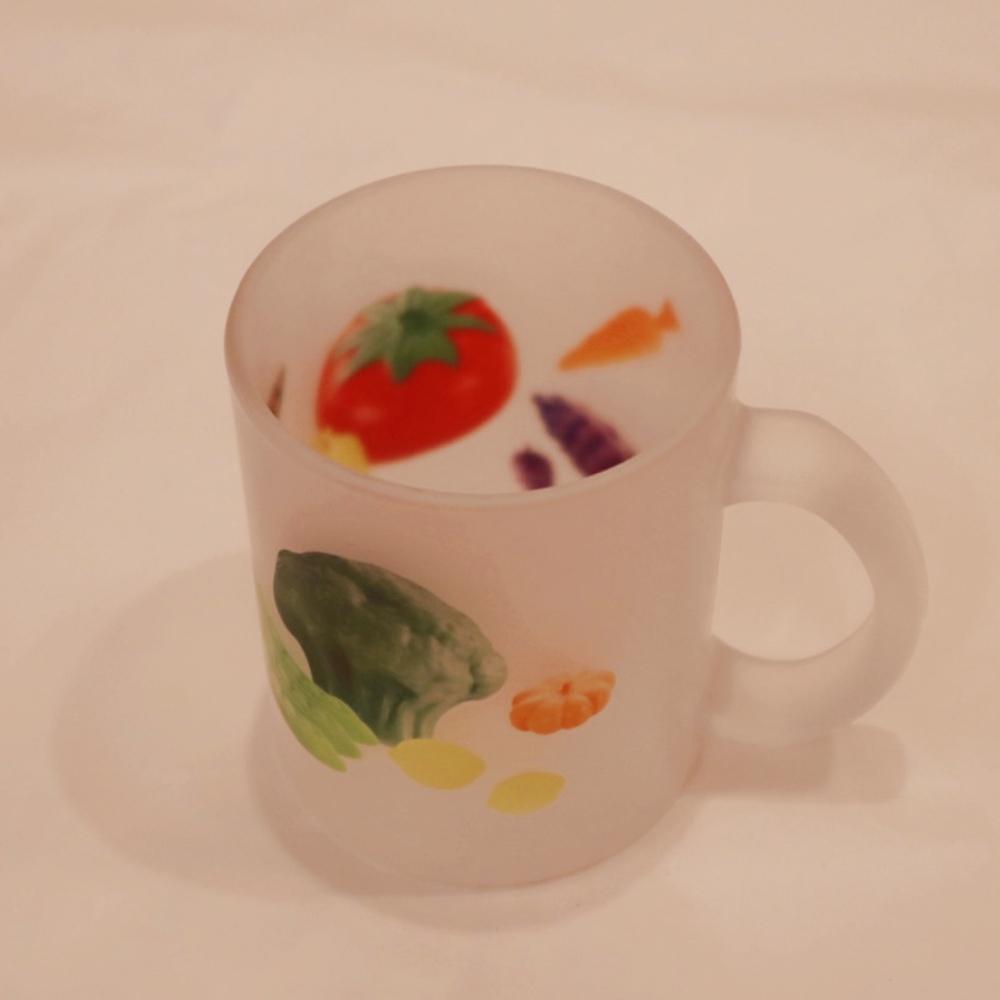 Toy fruit vegetables glass mug (matte)
