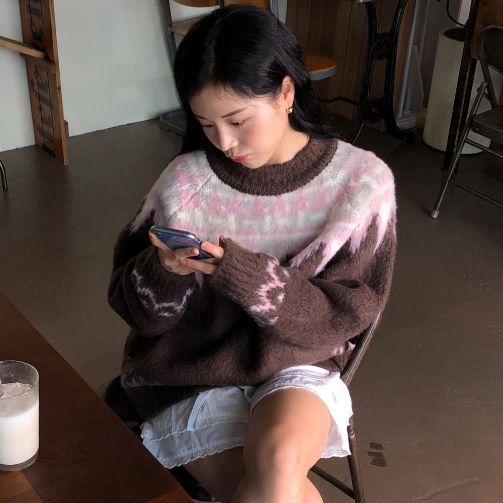Ber nordic wool knit (brown)