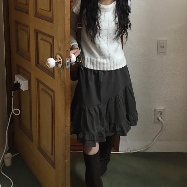 고더 프릴 스커트 ( goder frill skirt )