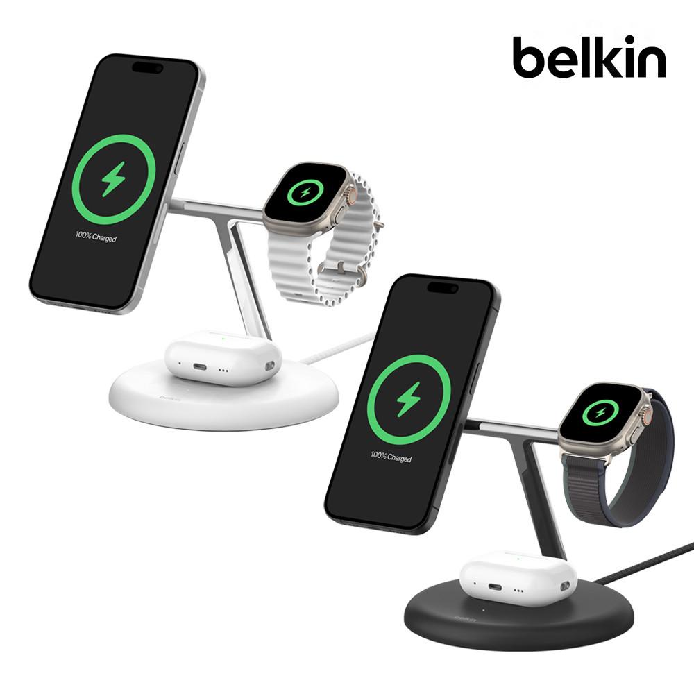 벨킨 Qi2 3in1 마그네틱 무선 충전 스탠드 WIZ023kr