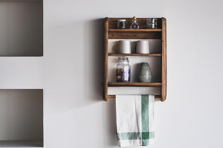 크래프트 벽걸이 빈티지 원목 선반 A