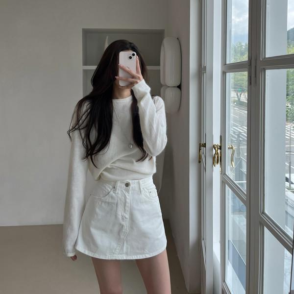 포스트 앙고라 니트