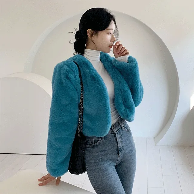 [포근행💭] 밍키 퍼자켓 / 노카라자켓 밍크자켓 밍크 점퍼 페이크퍼 뽀글이자켓 양털 후리스 기모 크롭자켓 크롭점퍼 오버핏패딩 숏패딩 롱패딩 트위드자켓 코튜로이자켓 울코트 숏코트 핸드메이드코트 벨트패딩 떡볶이코트 레더패딩 울자켓 트위드자켓 웰론패딩 퍼