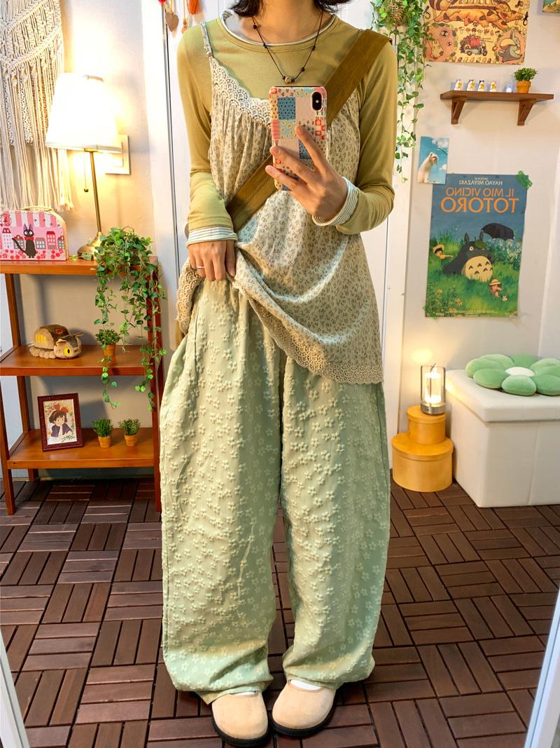Garden flower pants ( 3 color )