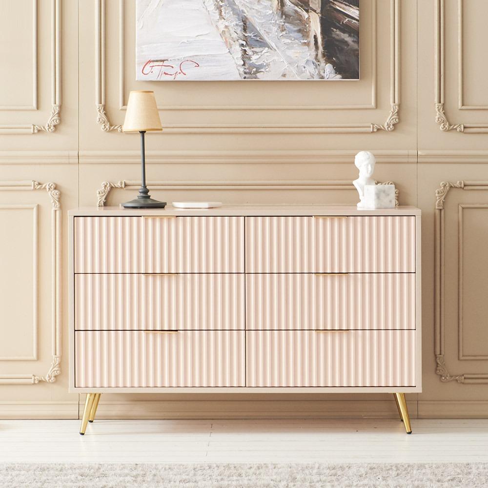 [굳-퍼니처마켓] 버디 3단 와이드 드레스룸 아기옷 서랍장 템바보드 1200