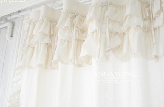 크림.cream 광목 커튼