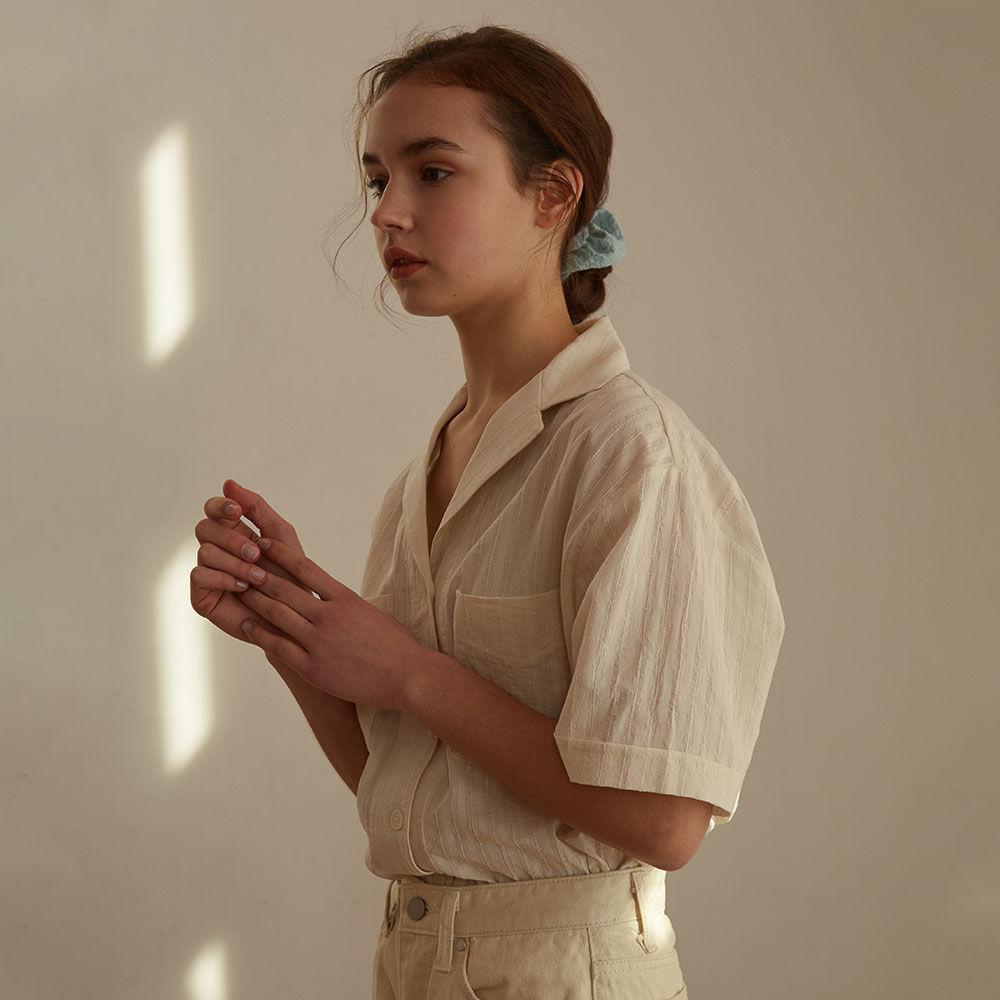 STITCH POCKET SHIRT_IVORY