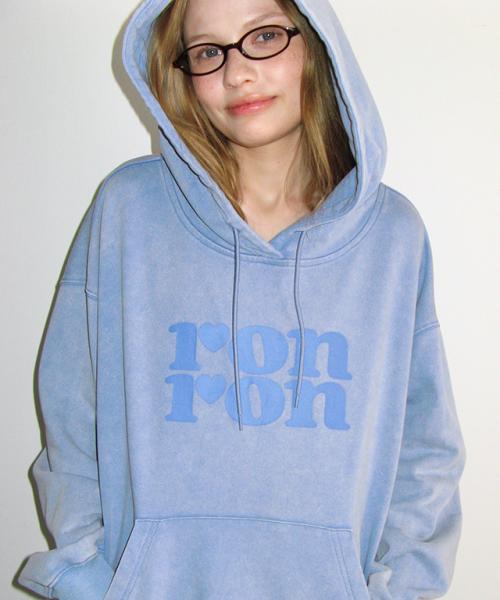 PIGMENT LOGO HOODIE BLUE