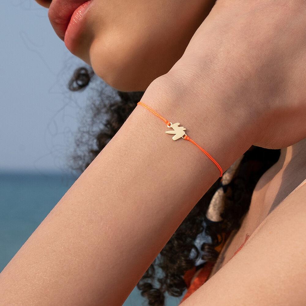 비타민 Gold 실팔찌 Neon Orange Bunny (14K)