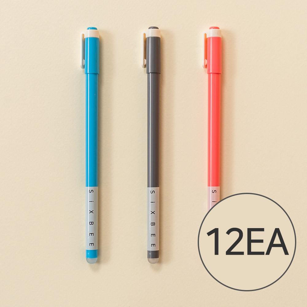 식스비 지워지는 볼펜 12개 세트 0.5mm 추가금액없음