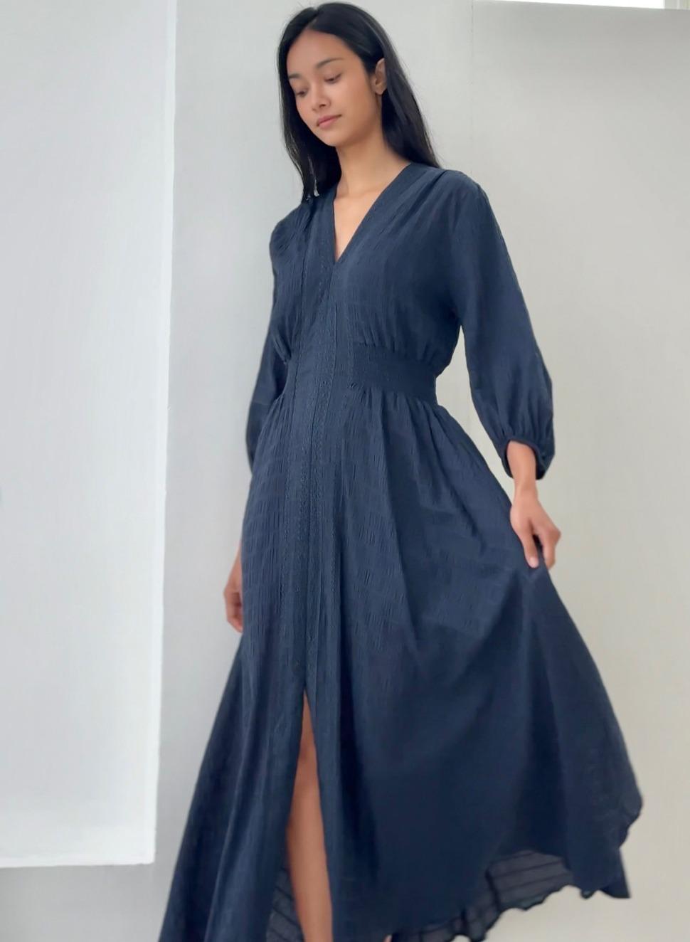savannah deux dress (dark sea)