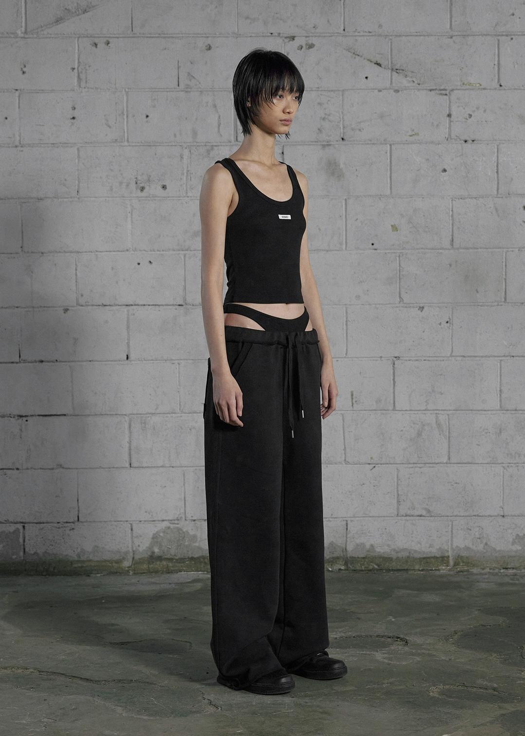 SCULPT SWEAT PANTS, BLACK