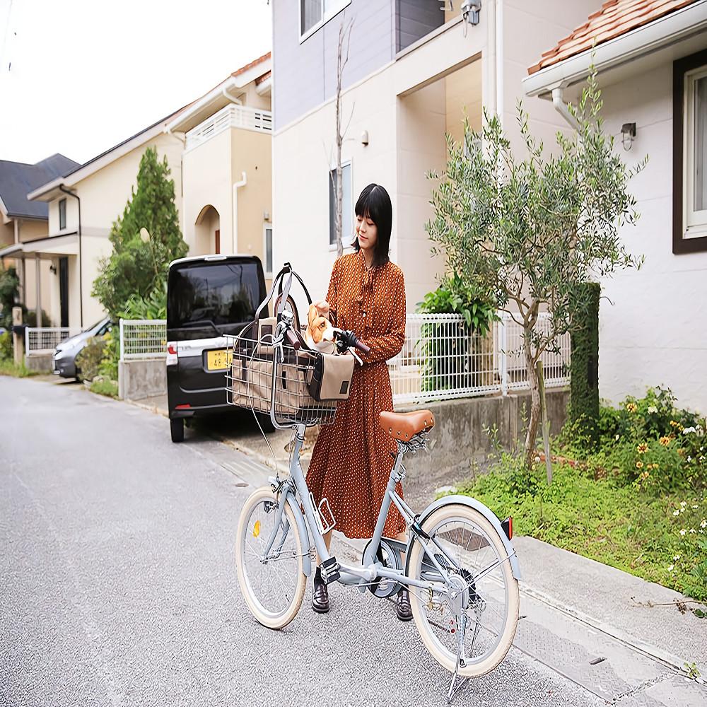 모모코 리스본 그레이 애완용 클래식자전거 바구니 자전거