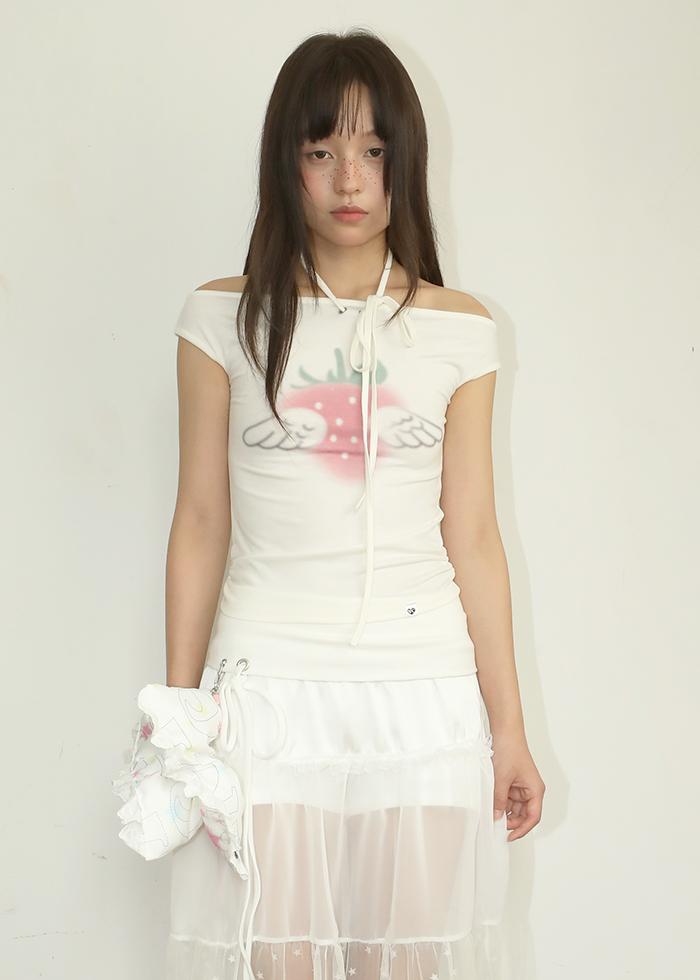 BERRY ANGEL SUMMER OFF SHOULDER TOP IVORY