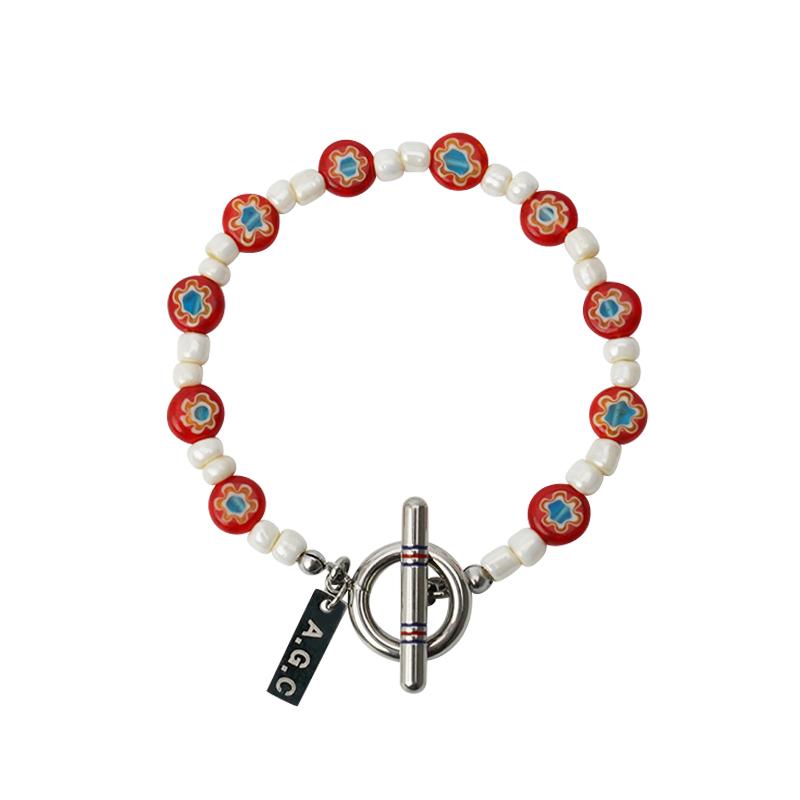AnTi poP beads bracelet(red)
