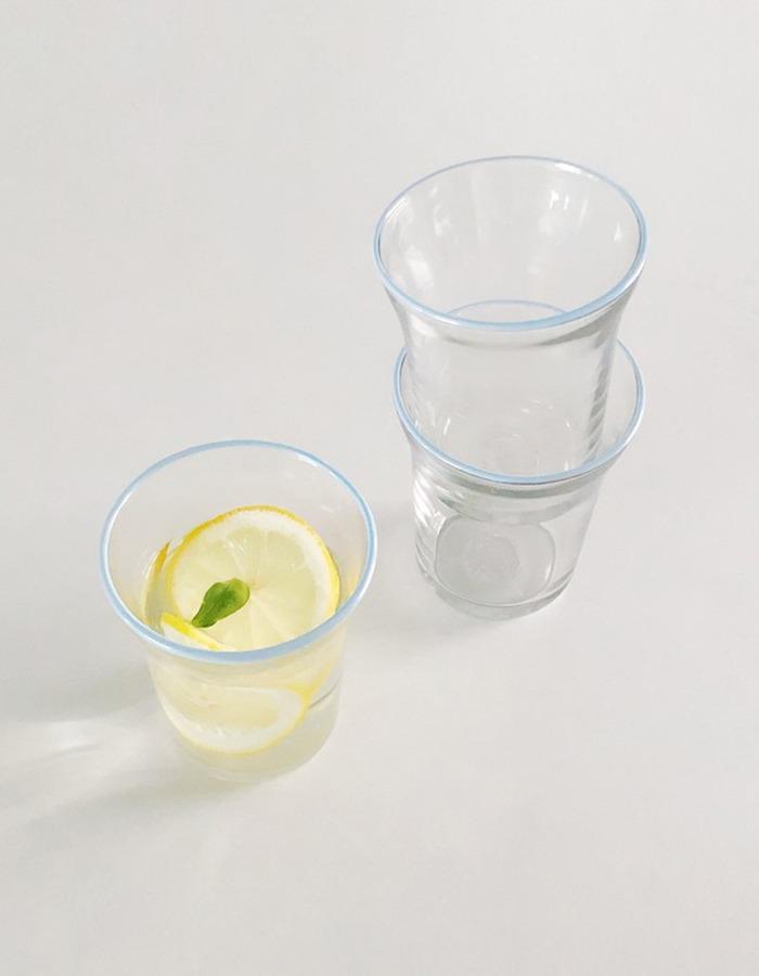 lapalma) lpm pluffy colored glass cup - vanilla lemon, pale pink, pale blue