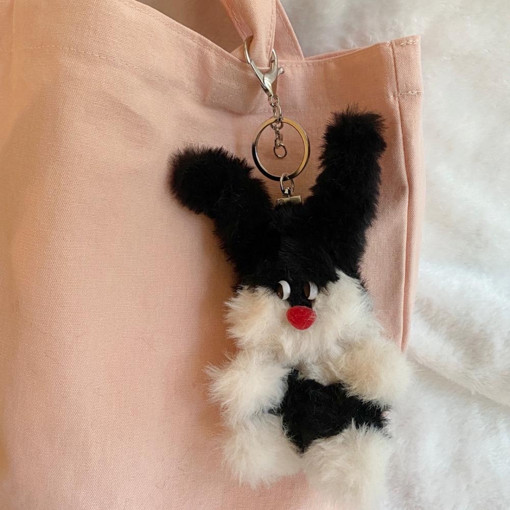 Black rabbit keyring