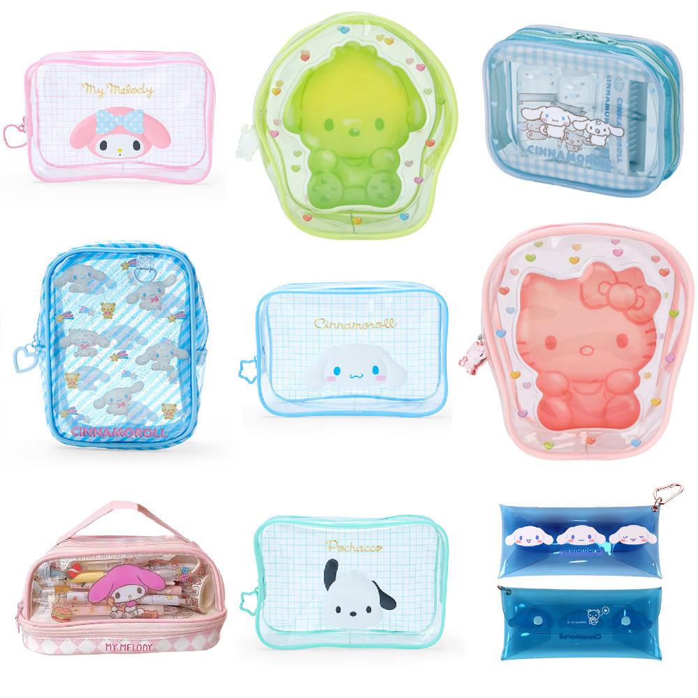 산리오 파우치 시나모롤 마이멜로디 쿠로미 키티 투명 대용량 화장품