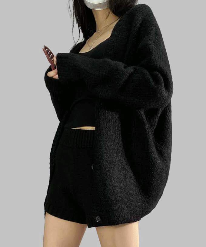 브이오버 울가디건