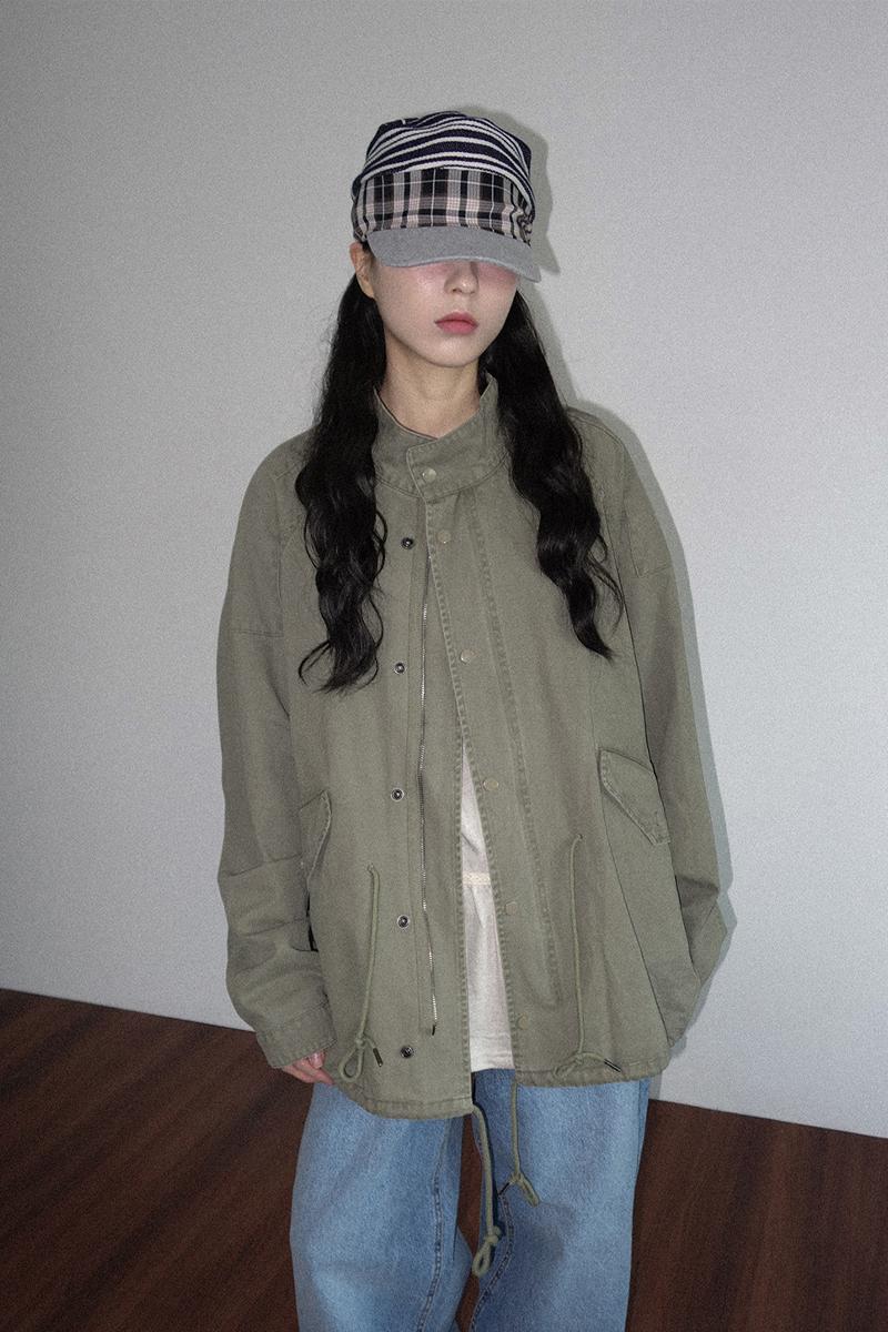 미리내로 [미리봄🌸] 쿠리 피그먼트 오버핏 야상 점퍼