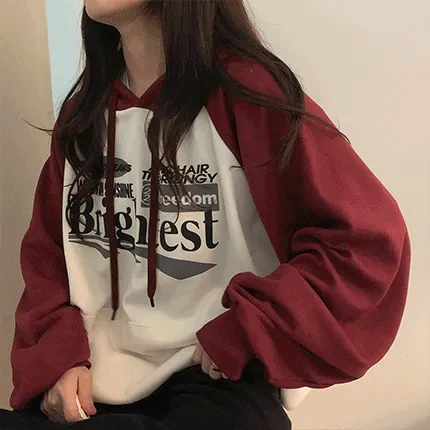 당일발송!/1+1할인🤍[가을🍂/국내제작/루즈핏*.*] 배색 프리덤 루즈핏 후드T