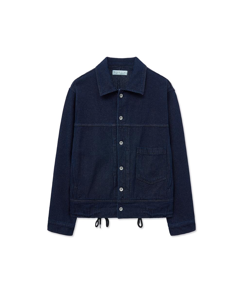 [25F/W] honeycomb denim trucker jacket (indigo)