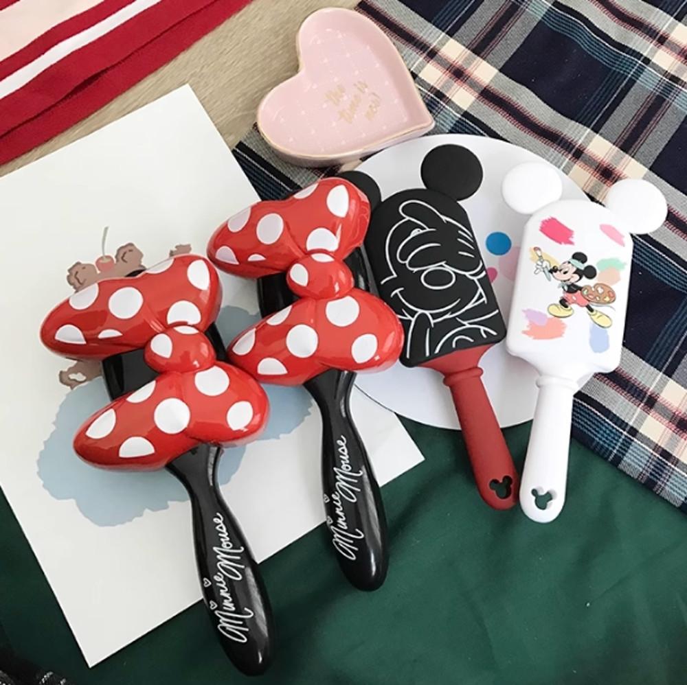 미키마우스 헤어브러시 에어쿠션 브러쉬 미니 캐릭터 머리빗 3type