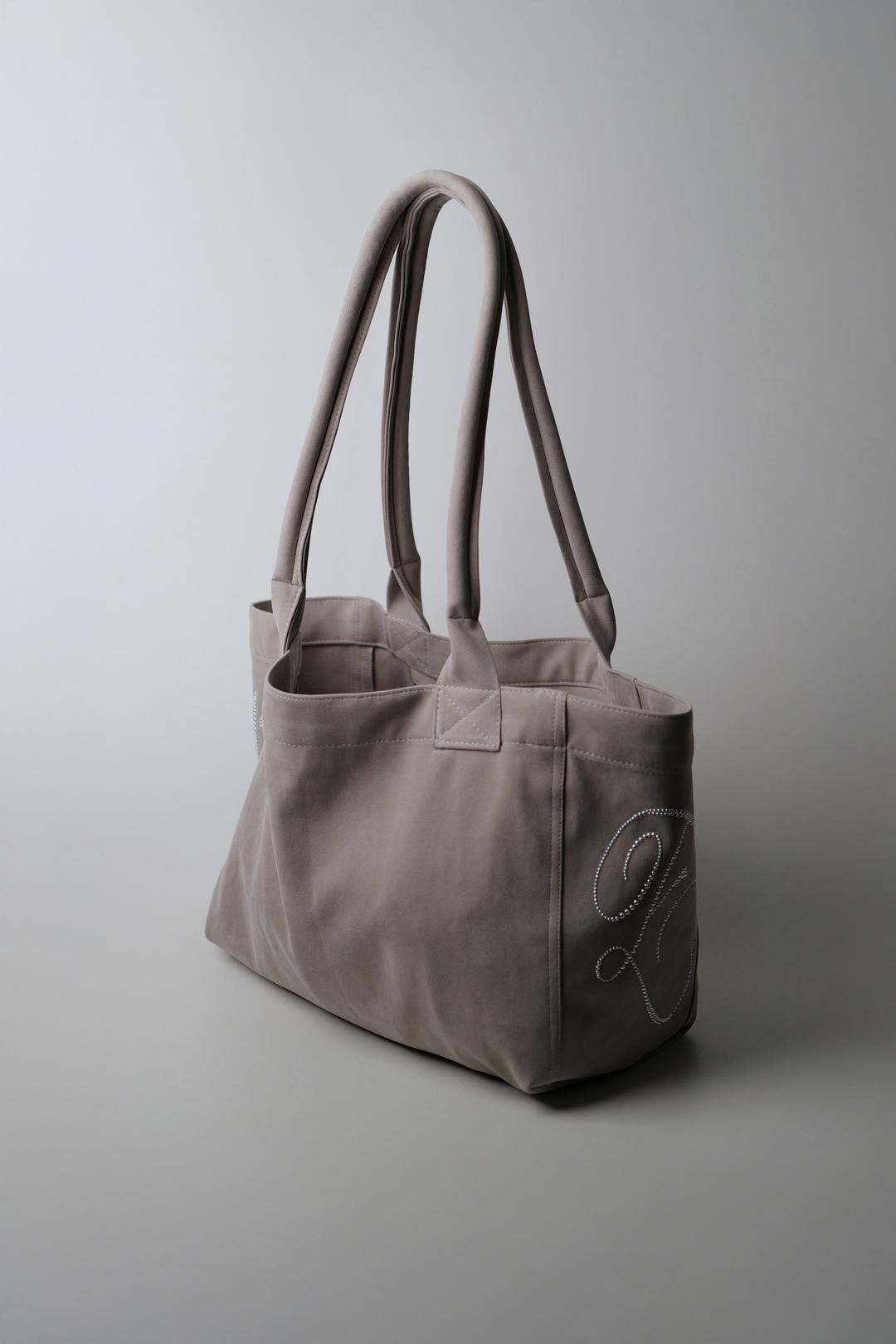 PONY SUEDE BAG (LIGHT GRAY)