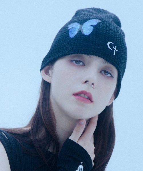 1 4 버터플라이 비니 - 블랙