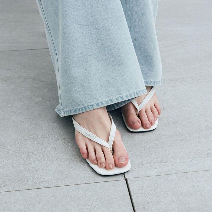 W FLIP FLOP HEEL white