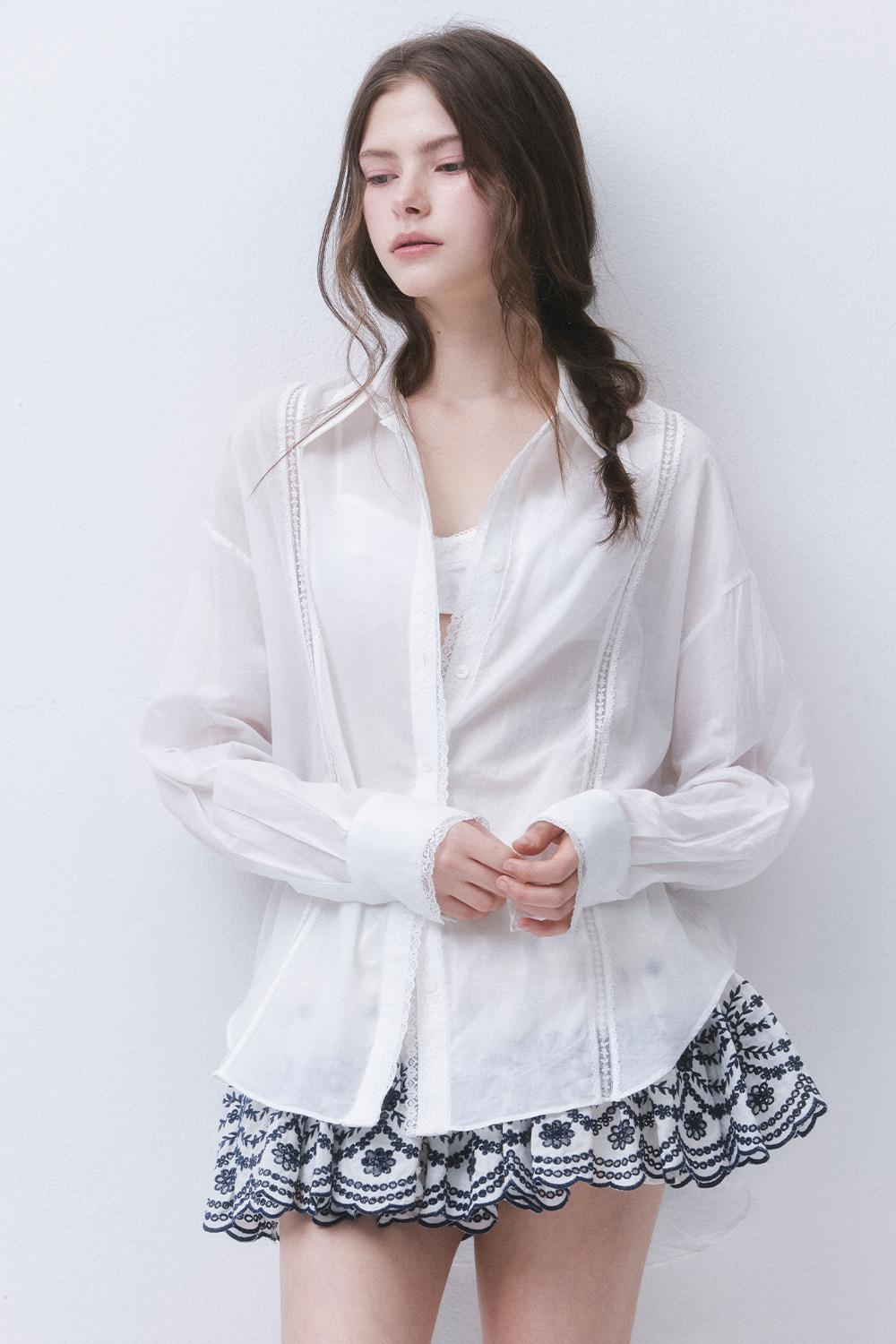 [RE-STOCK] [6월 2일 순차배송]VINTAGE ROMANTIC LACE SHIRT_TT6S104IV