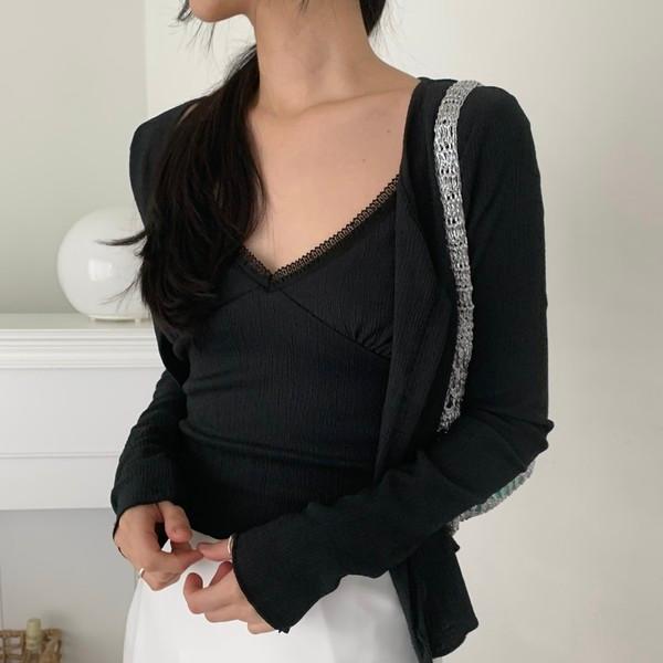 Ruffle cardigan set (2c)