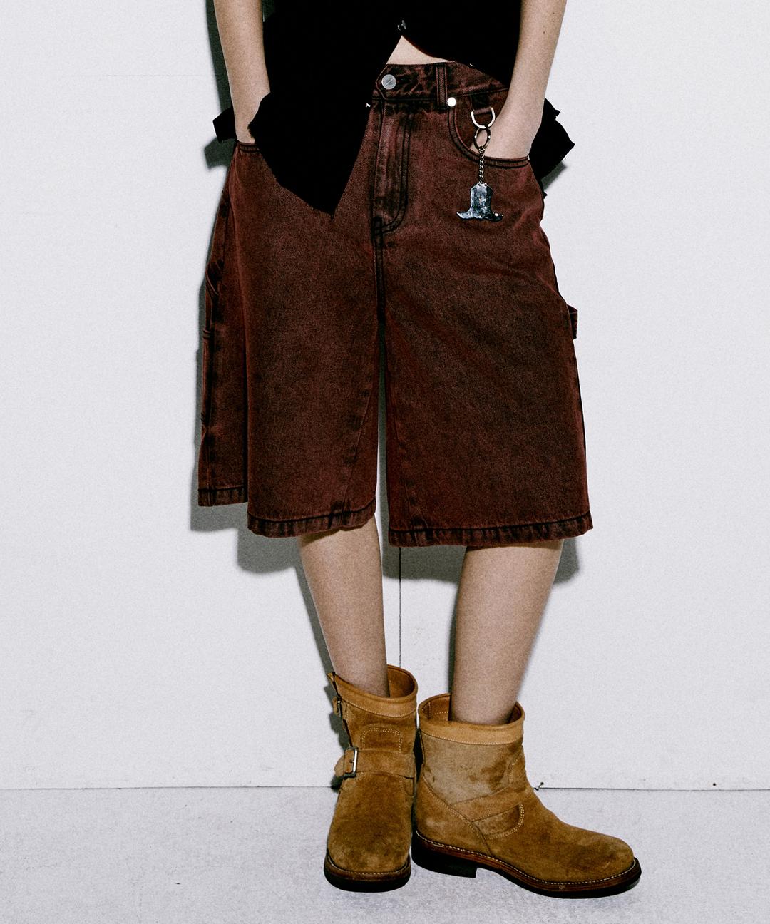 CARPENTER DENIM SHORTS RED (VH2EMUPA60A)