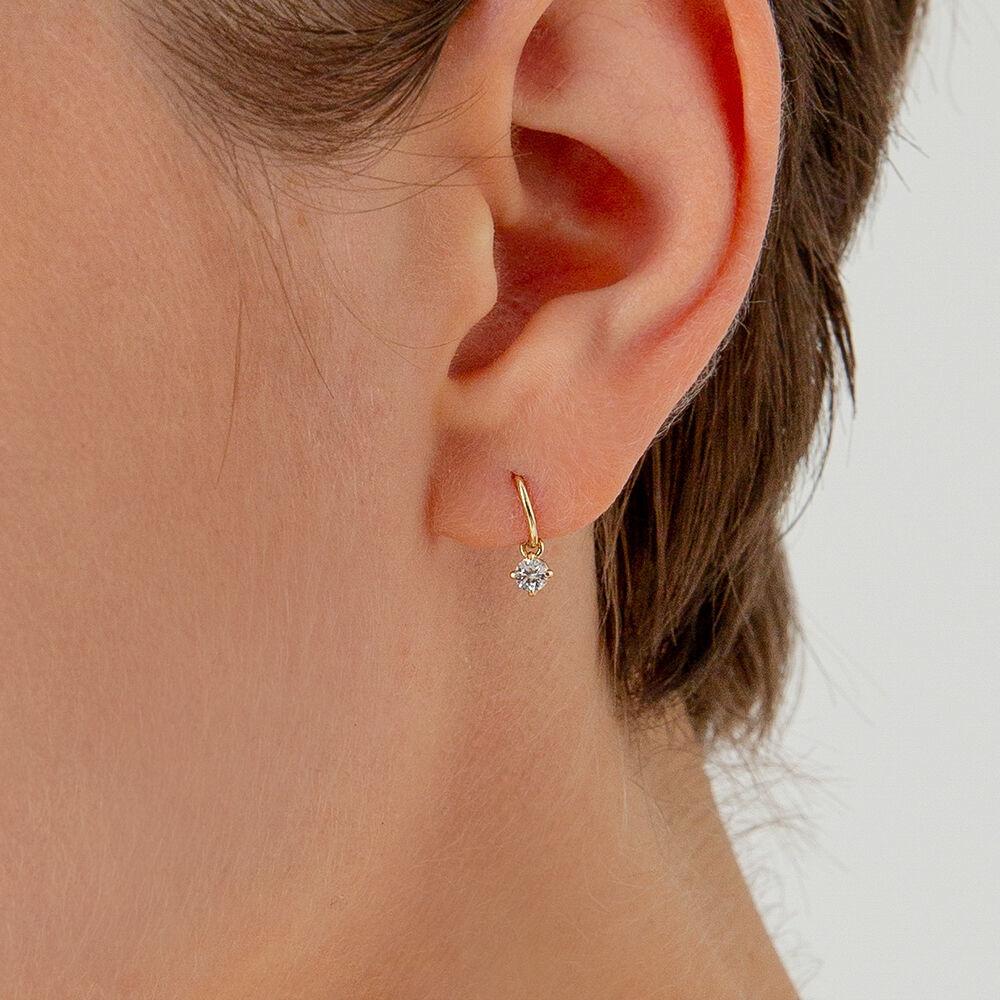 14K 시그니티 드롭 원터치 귀걸이 (14k골드) #E05