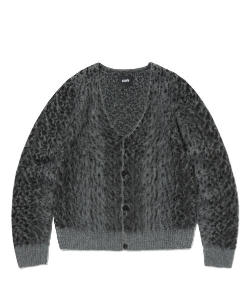 LEOPARD CARDIGAN [BLACK]