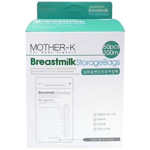 마더케이 일회용 변온 모유 저장팩 200ml, 60매, 1개 - 모유저장팩 | 쿠팡